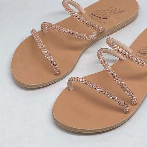 Ancient Greek Sandals Crystal Embellished Strappy Sandals size 37 - Picture 5 of 13